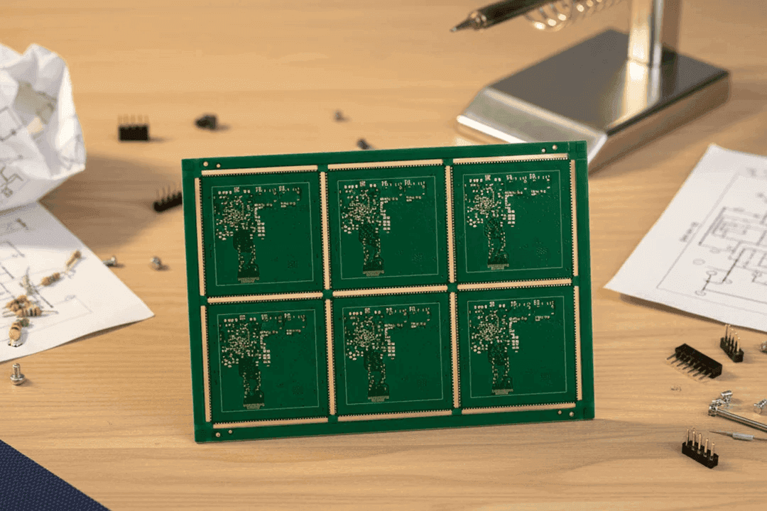 Inspection and test station checking assembled boards on the production line