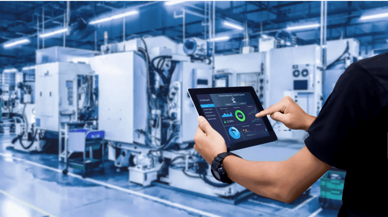 Automated SMT line assembling the circuit boards described in this guide
