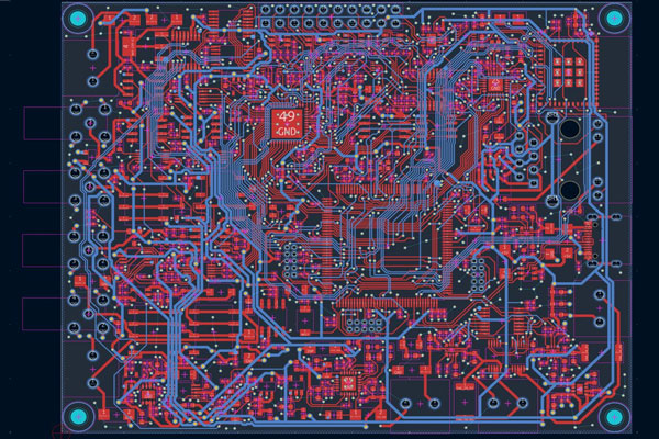 Automated SMT line assembling the circuit boards described in this guide