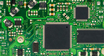 Inspection and test station checking assembled boards on the production line