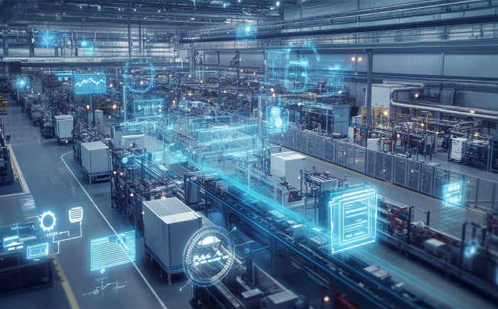 Automated SMT line assembling the circuit boards described in this guide