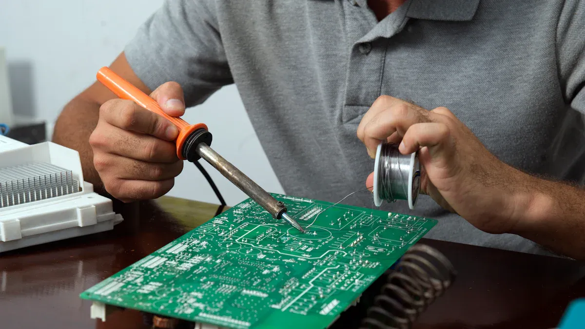 manual cleaning of a PCBA after soldering to protect solder joint reliability