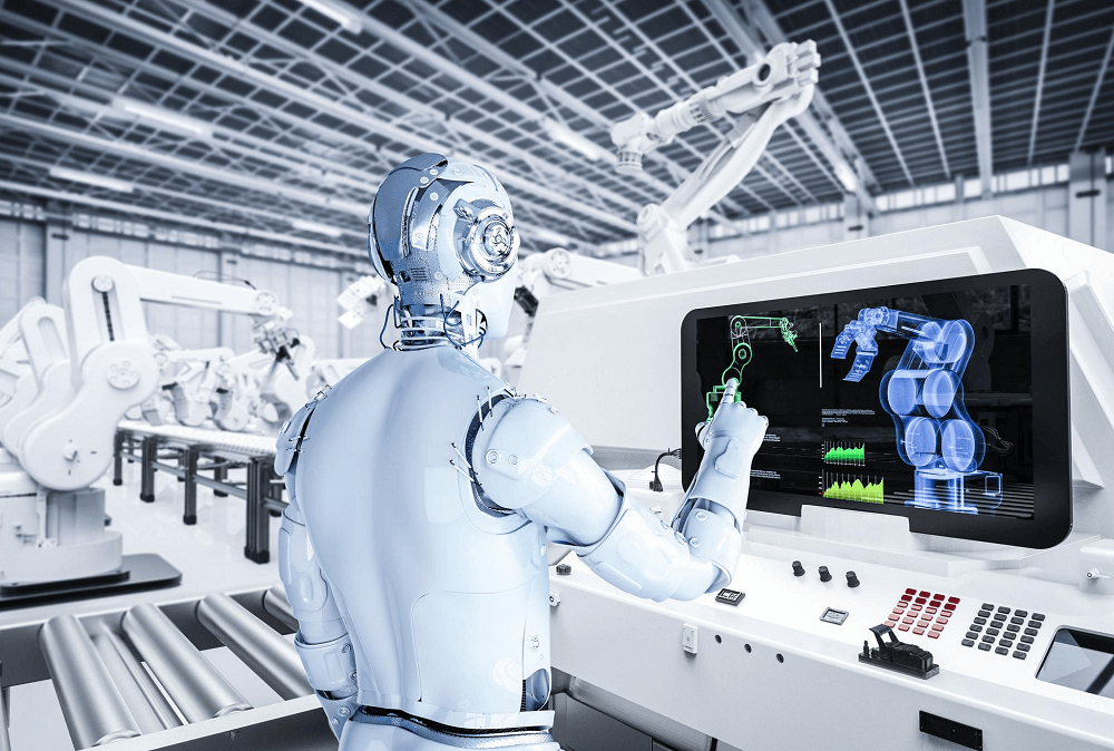 Automated SMT line assembling the circuit boards described in this guide