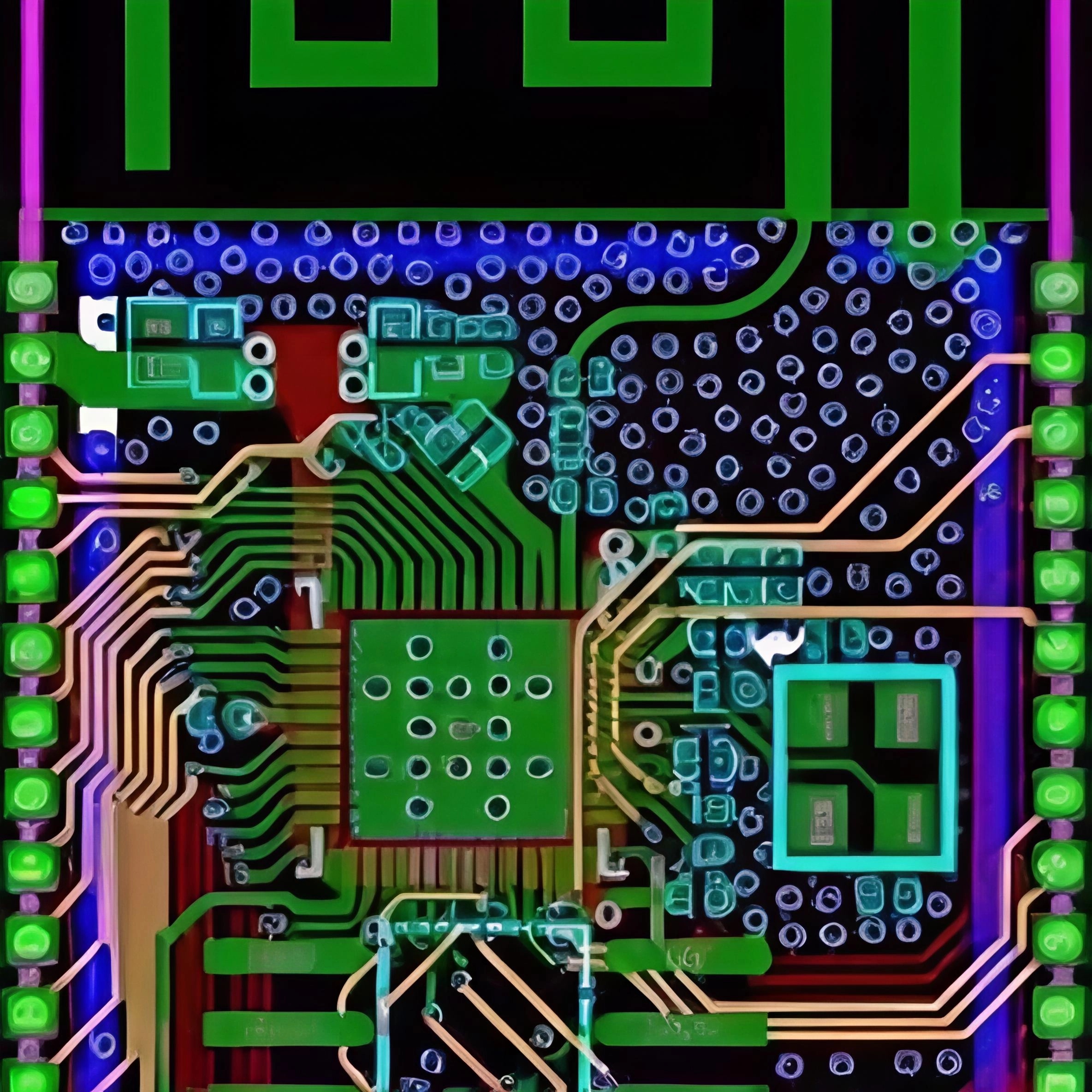 Interactive display main control PCBA with high density interconnect
