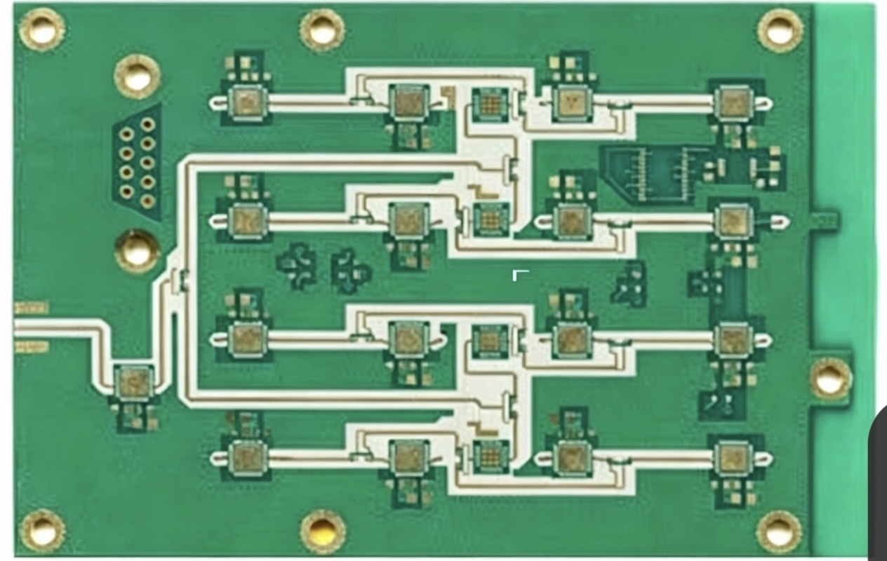 Handheld remote control circuit board with keypad contacts and antenna Handheld remote control circuit board with keypad contacts and antenna
