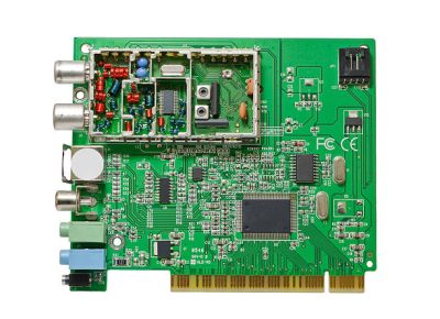 The internal TV tuner isolated on the white background