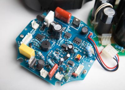 computer digital chip with motherboard